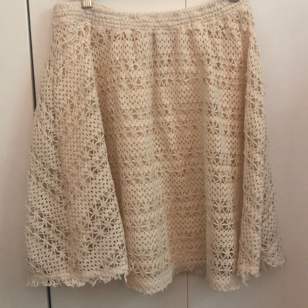 Beige A line skirt